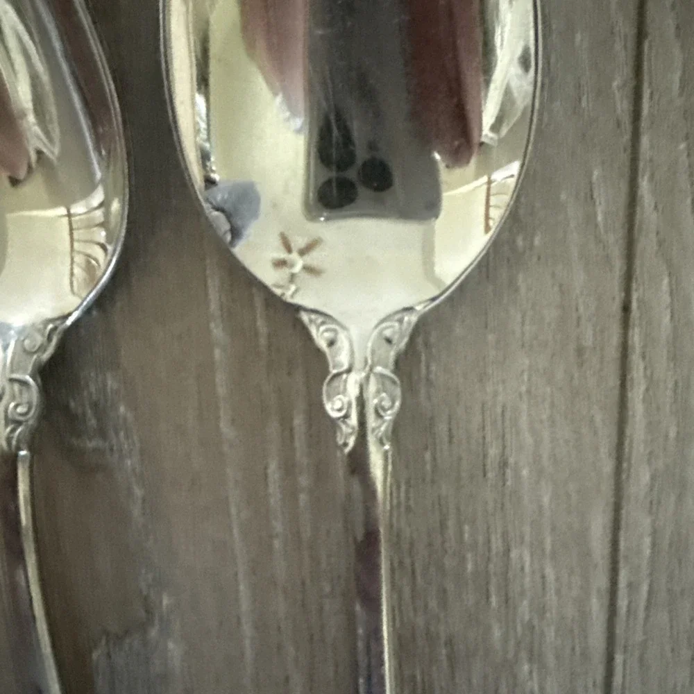 Set Of 3 Gorham PIERCED BAROQUE Stainless Steel Solid Serving Spoons 8‎ 5/8